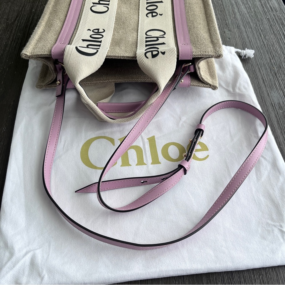 Chloe mini woody tote bag in EXCELLENT used condition. LIKE NEW! - Picture 9 of 10